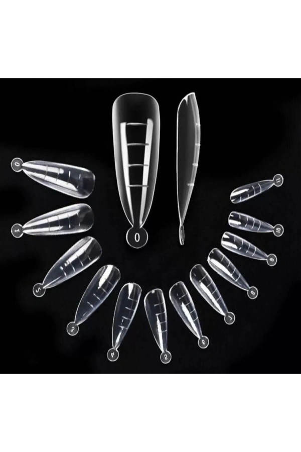 120li Şeffaf Polijel Badem Üst Form Seti