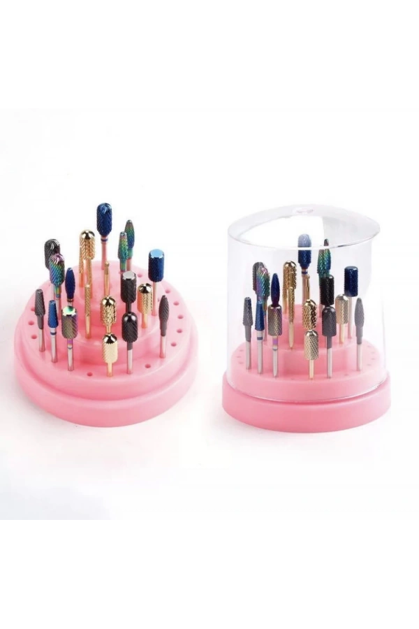 Freze Uç Standı – Kapaklı ve Hijyenik Organizer - 48 Hazneli