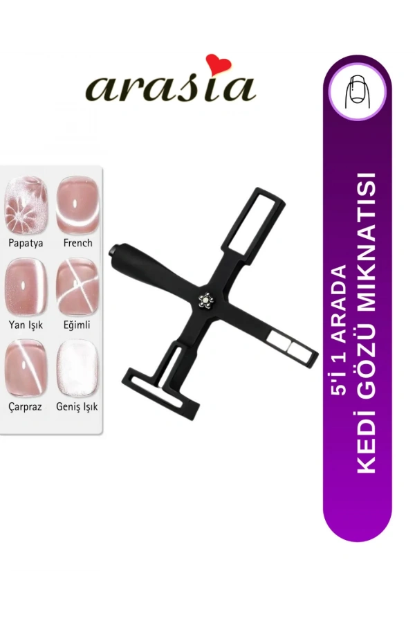 5’i 1 Arada Kedi Gözü Magneti – Profesyonel Manyetik Efekt Aracı