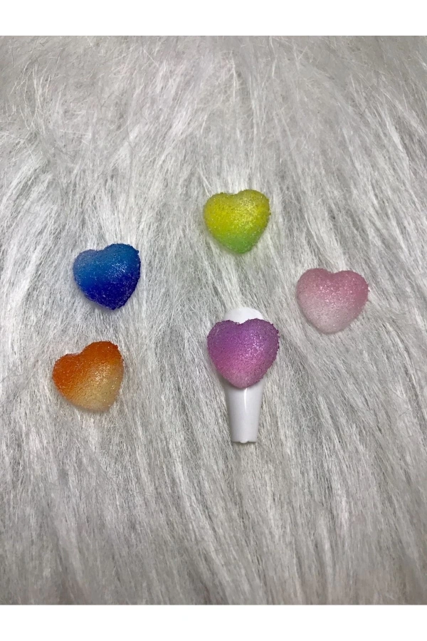 Kalpli Charm Tırnak Süsü Nail Art 5li Set