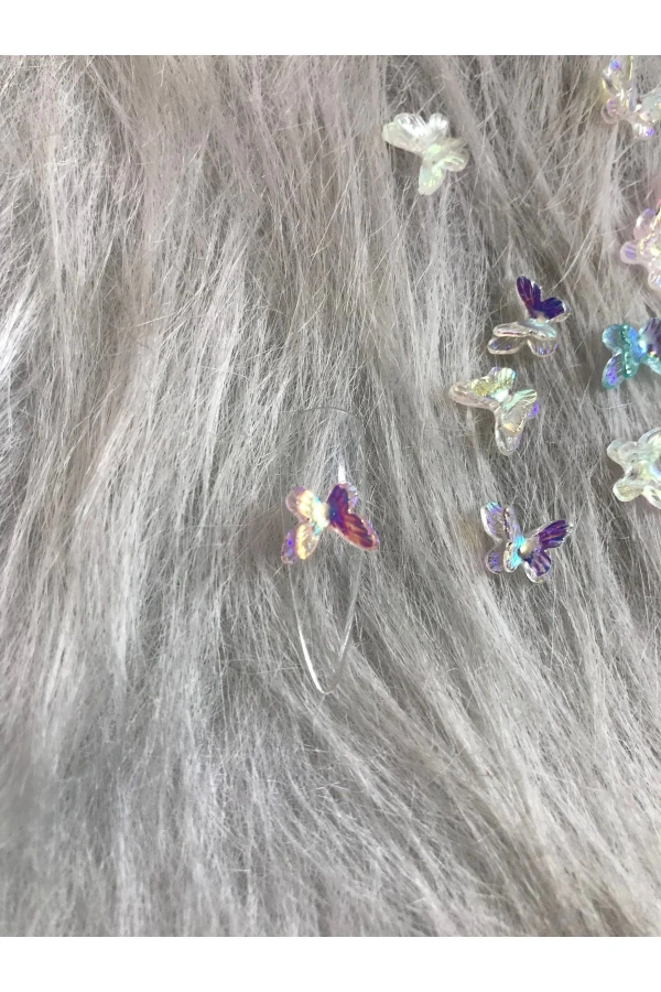 20 Adet Renkli Kelebek Charm Tırnak Süsü