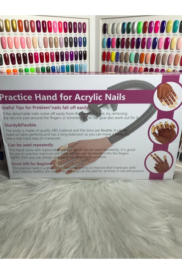 Profesyonel Esnek Sabitlenebilir Manikür Eğitim Eli