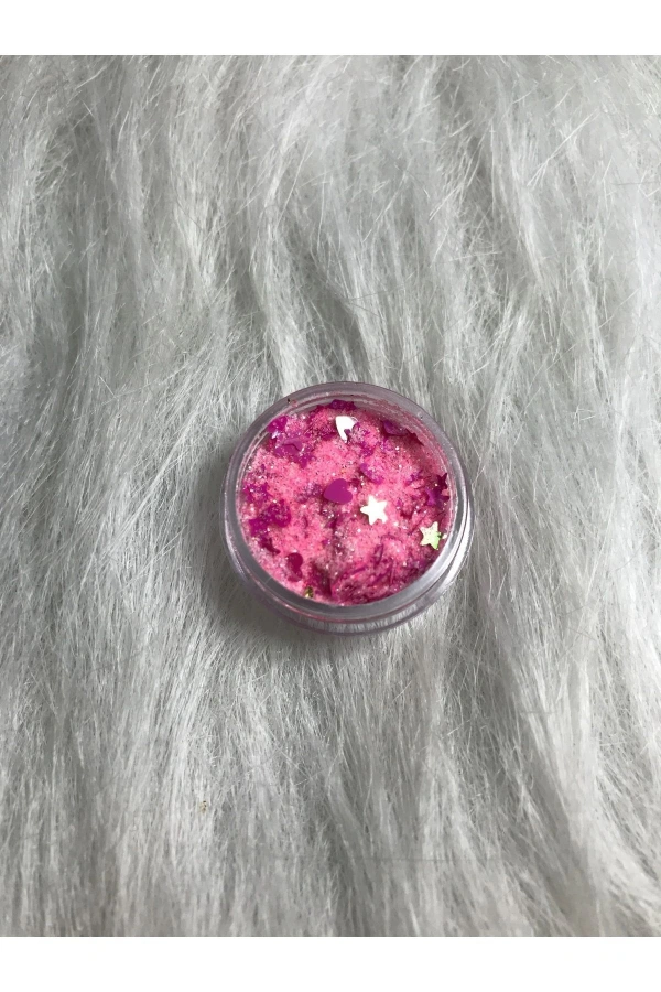Pembe Holografik Kırılmış Folyo Nail Art Süsleri – Parlak ve Işıltılı