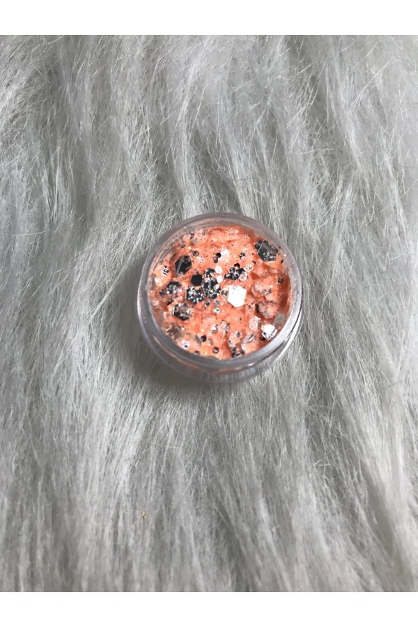 Şeftali Metalik Yansımalı Kırılmış Folyo Nail Art Süsleri – Parlak ve Işıltılı