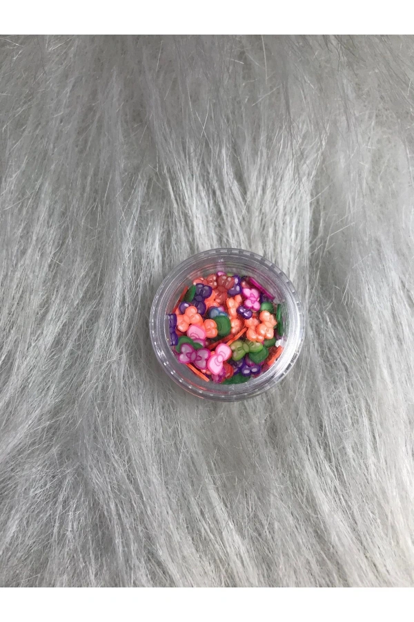 Renkli Polimer Fiyonk Nail Art Süsleri