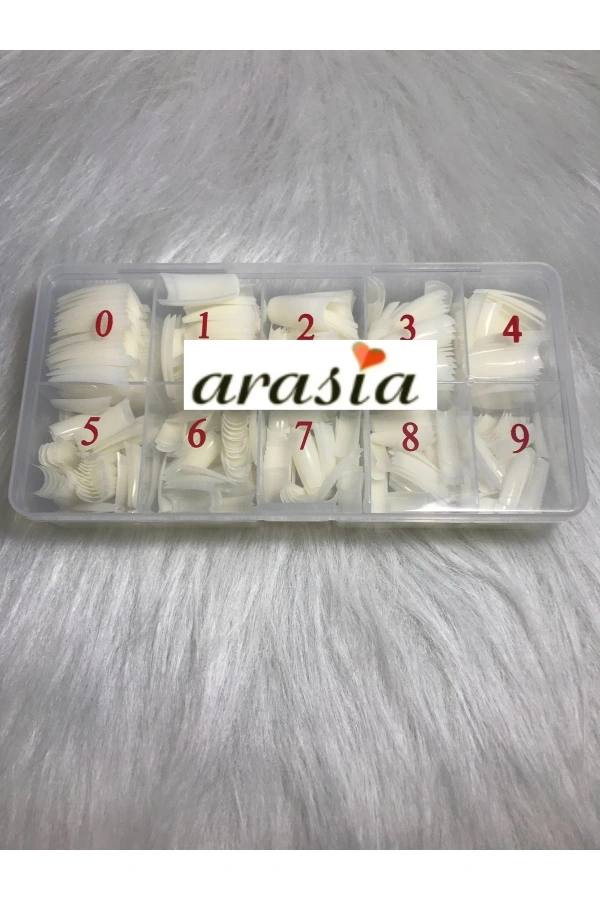 Yarım Ay Kemik Renk Tips – 10 Boy Seçeneği - 500 Adet