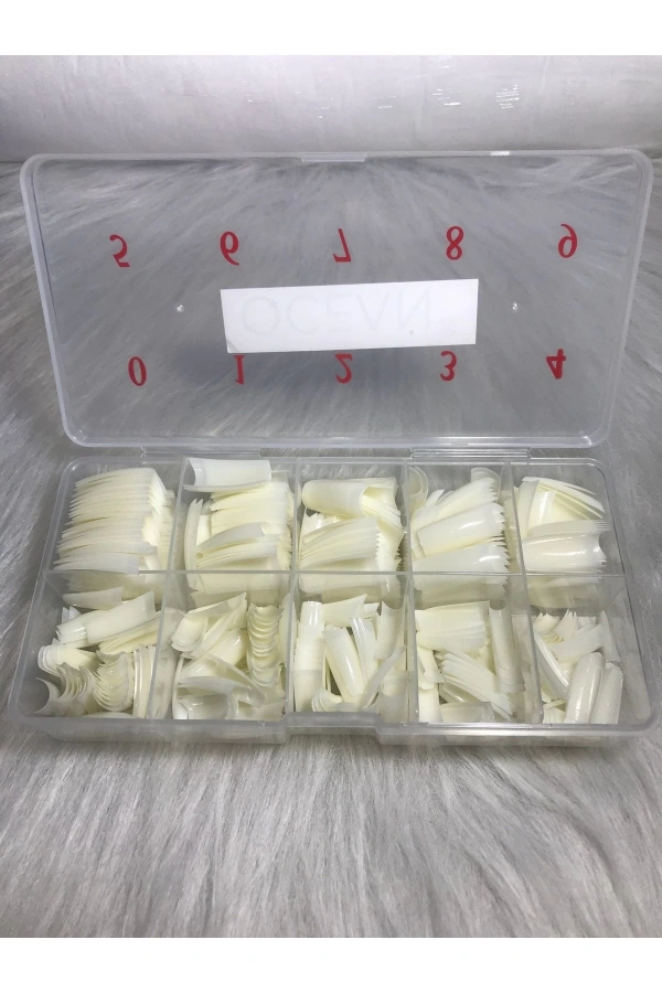 Yarım Ay Kemik Renk Tips – 10 Boy Seçeneği - 500 Adet