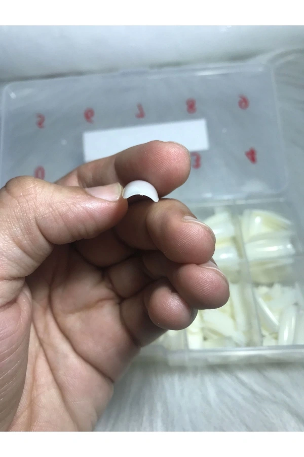 Yarım Ay Kemik Renk Tips – 10 Boy Seçeneği - 500 Adet