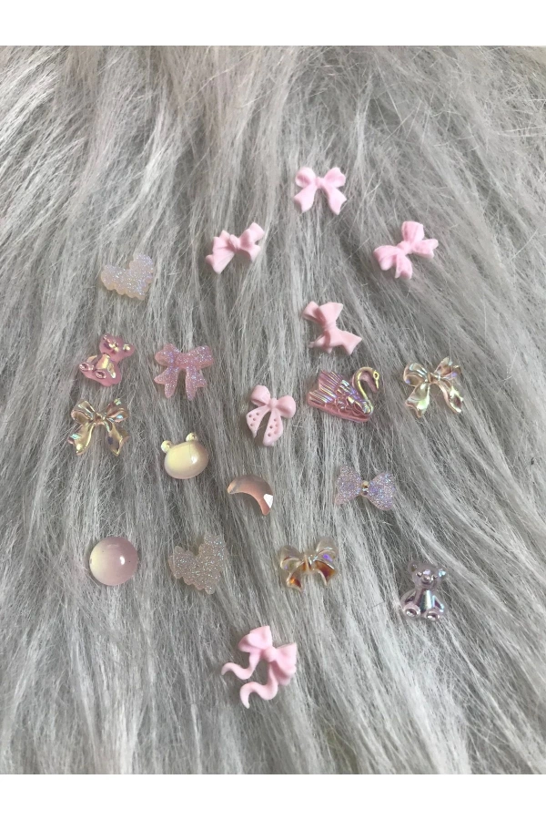Tırnak Süsleme Charm Seti – 20 Adet Özel Tasarım