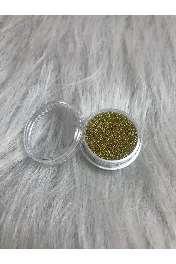 Havyar Tırnak Taşı – 4 Renkli Metal Boncuk Seti