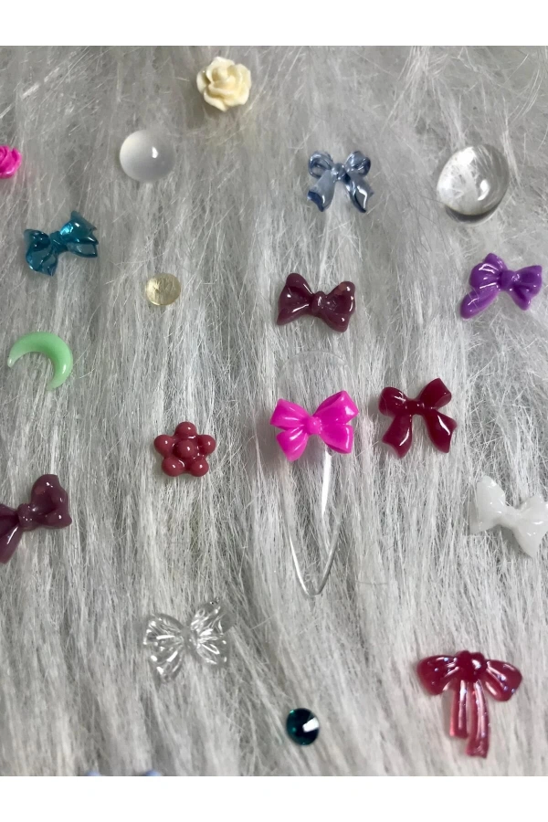Karışık Figürlü Nail Art Charm Seti - 20 Adet