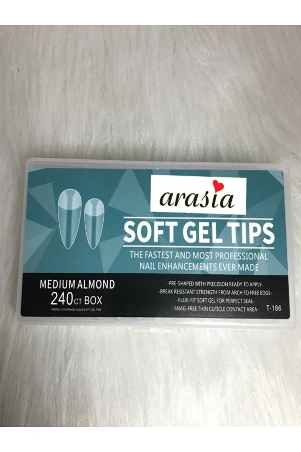 Şeffaf Badem Jel Tips Seti - 240 Adet