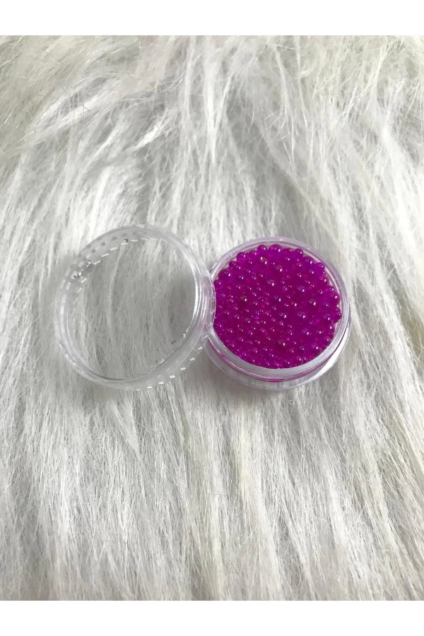 Fuşya Minik Toplar Nail Art Süsü
