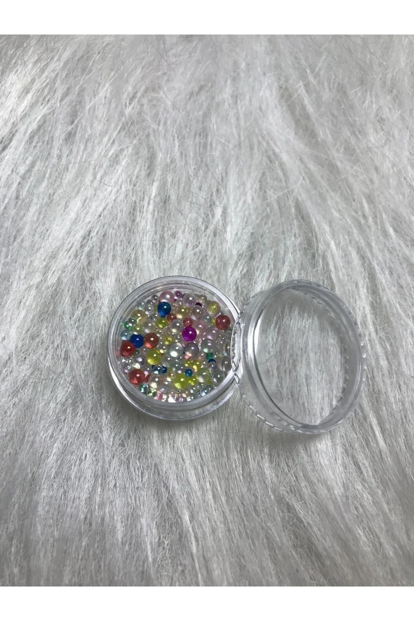 Karışık Renkli Minik Toplar Nail Art Boncukları