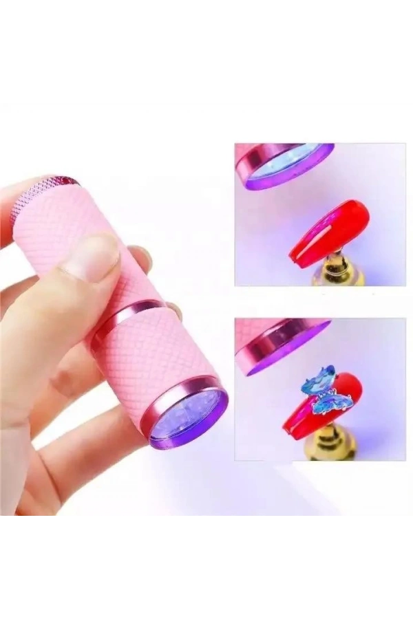 Mini UV LED Lamba Tırnak Kurutucu Pembe
