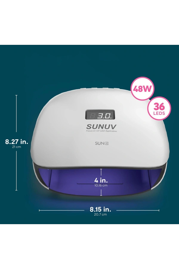 SUNUV Sun4 Tırnak Kurutucu UV LED Lamba Beyaz 48W