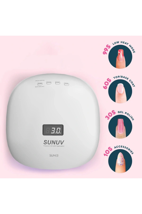 SUNUV Sun4 Tırnak Kurutucu UV LED Lamba Beyaz 48W