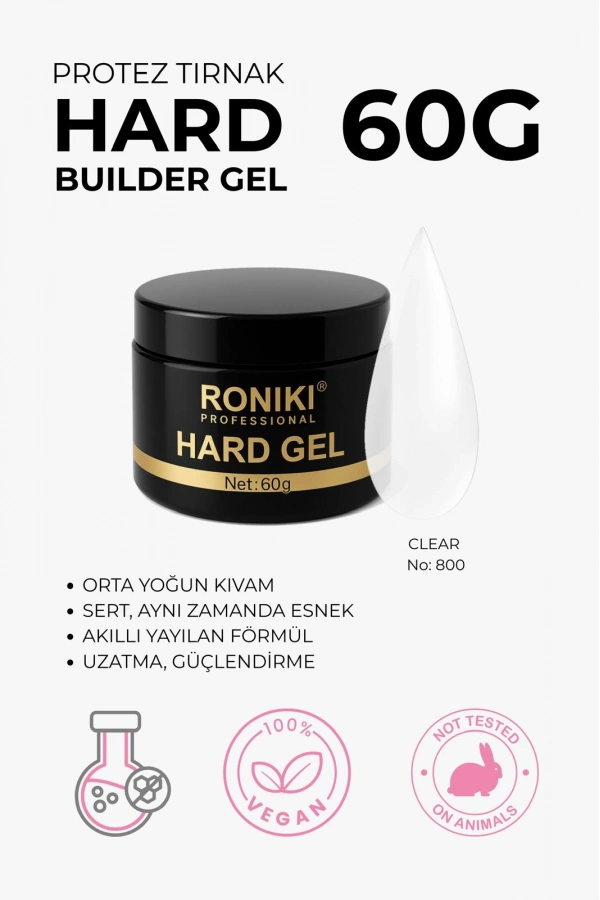 Roniki Professional Builder Jel Şeffaf – Akıllı Jel 60 gr
