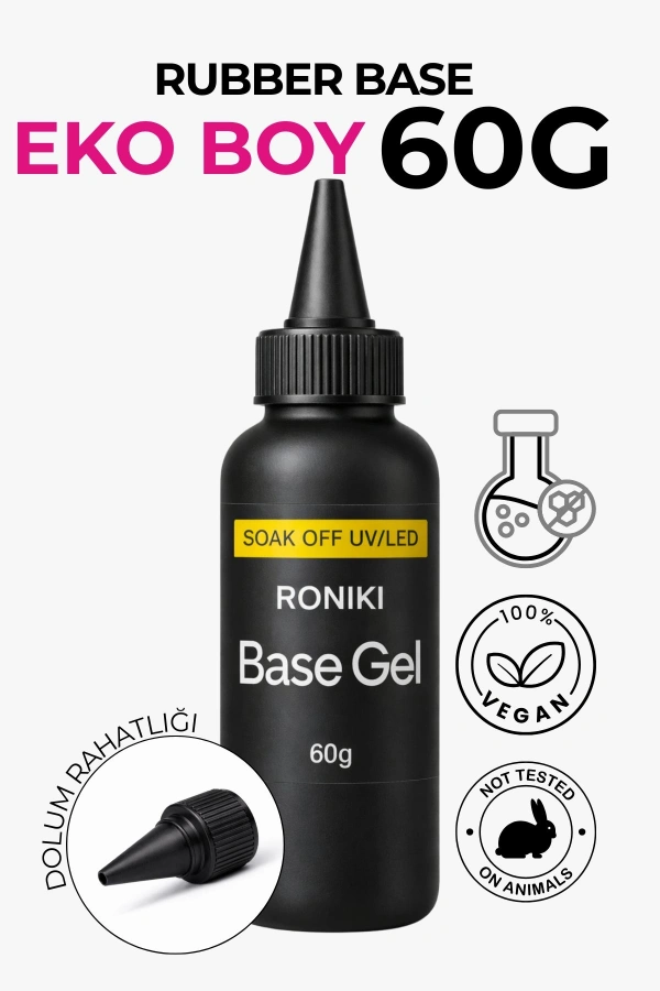 Roniki Professional Rubber Base Refill 60G – Kauçuk Esaslı Ekonomik Tırnak Bazı