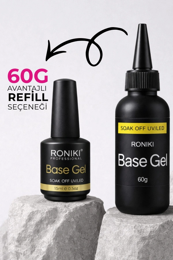 Roniki Professional Rubber Base Refill 60G – Kauçuk Esaslı Ekonomik Tırnak Bazı