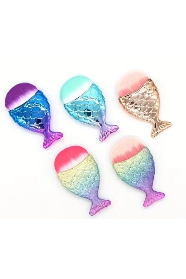 Balık Kuyruğu Toz Fırçası – Nail Art Temizleme ve Sim Tozu Fırçası - 1 Adet