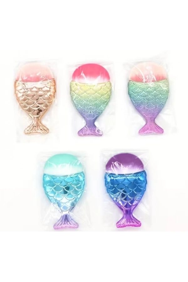 Balık Kuyruğu Toz Fırçası – Nail Art Temizleme ve Sim Tozu Fırçası - 1 Adet