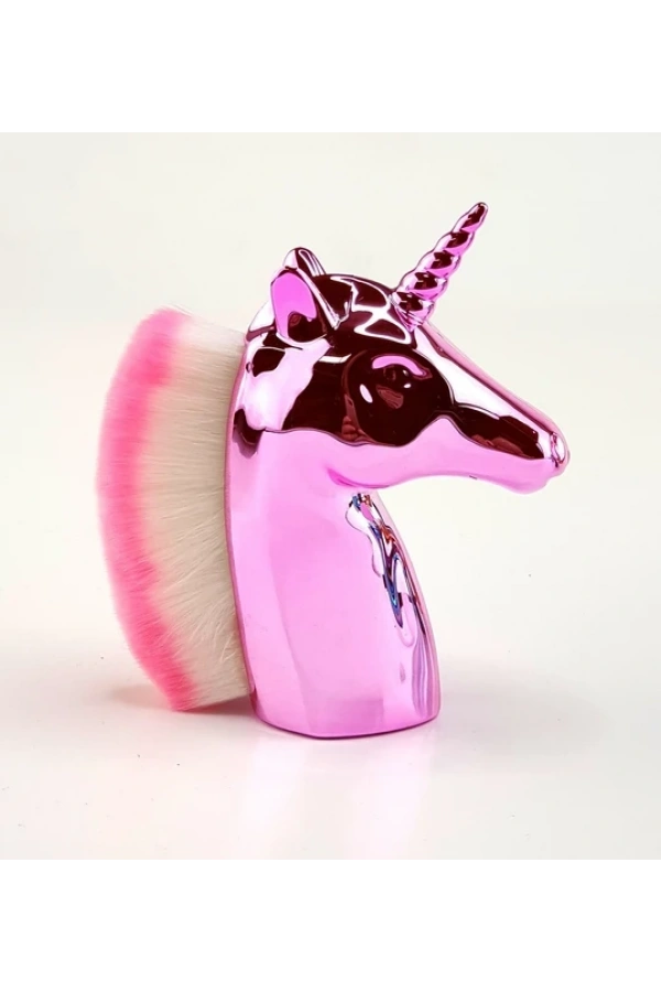 Pembe Unicorn Nail Art Toz Fırçası – Tırnak Temizleme Fırçası