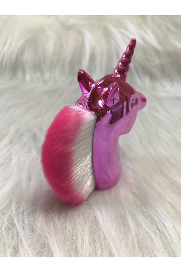 Pembe Unicorn Nail Art Toz Fırçası – Tırnak Temizleme Fırçası