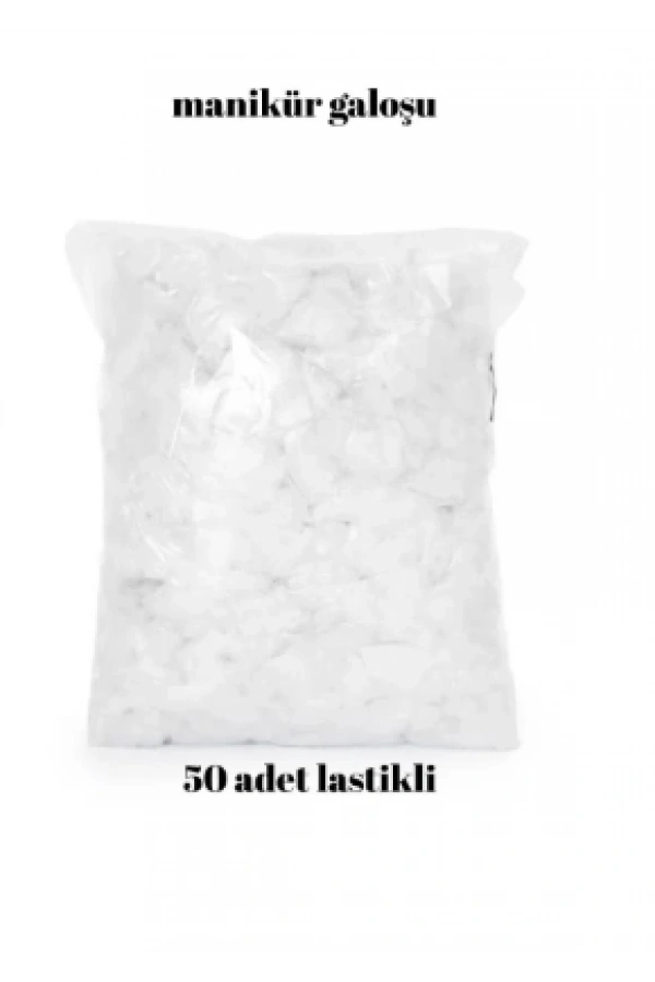 Tek Kullanımlık Lastikli Manikür Galoşu (50 Adet)