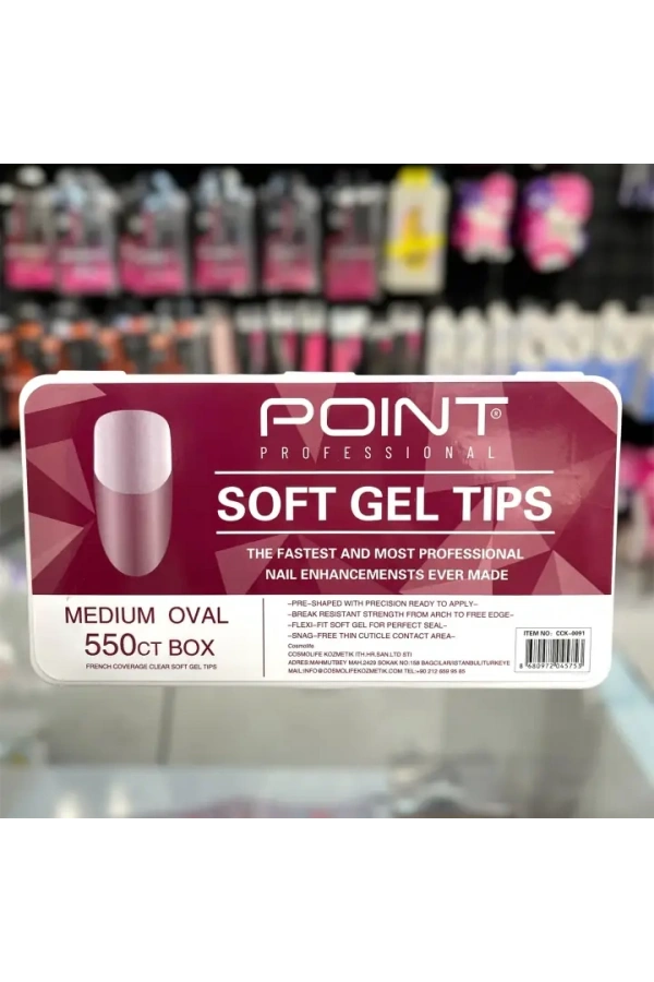 Medium Oval Jel Tips – 550 Adet