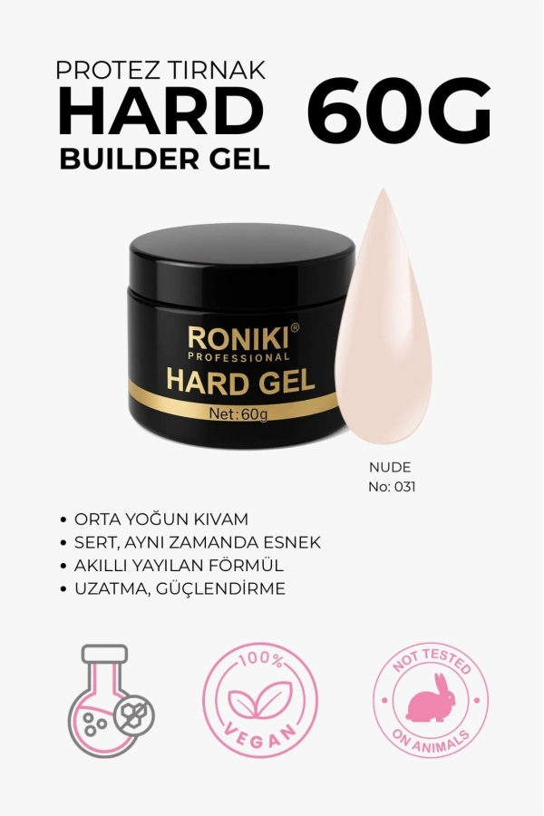 Roniki Professional Builder Jel Nude 031 – 60g Protez Tırnak Yapı Jeli