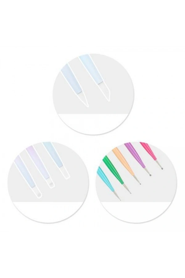 Nail Art Hamur Jel Silikonu & Noktalama Seti (5’li)