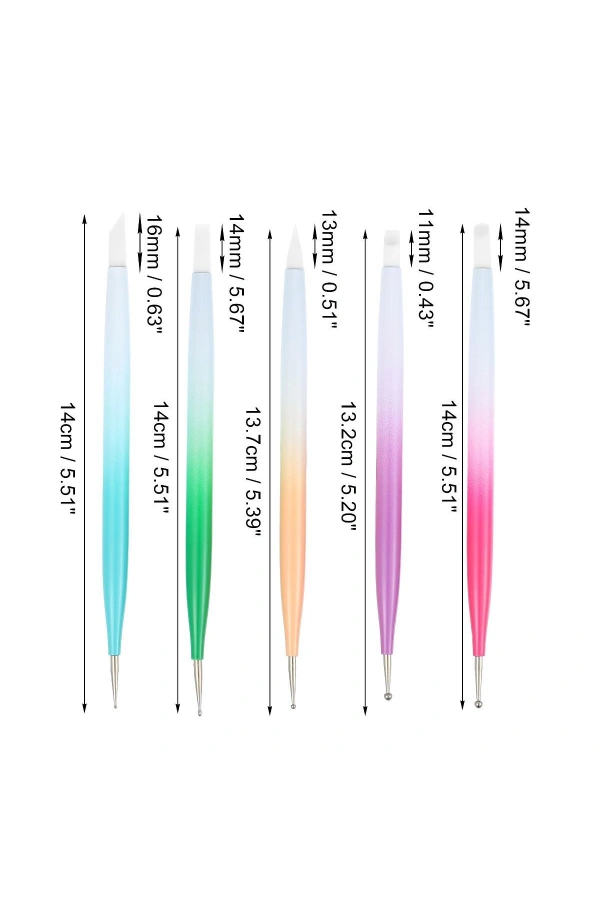 Nail Art Hamur Jel Silikonu & Noktalama Seti (5’li)