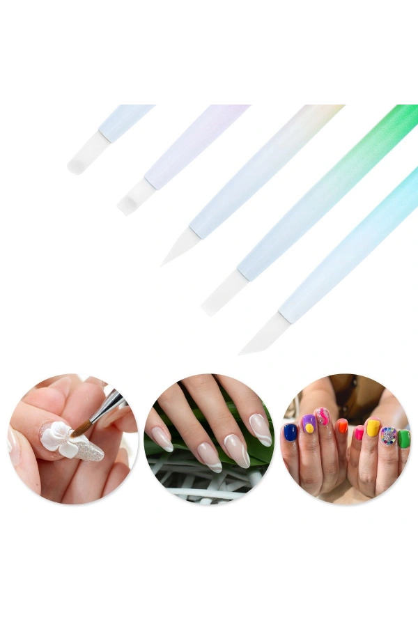 Nail Art Hamur Jel Silikonu & Noktalama Seti (5’li)