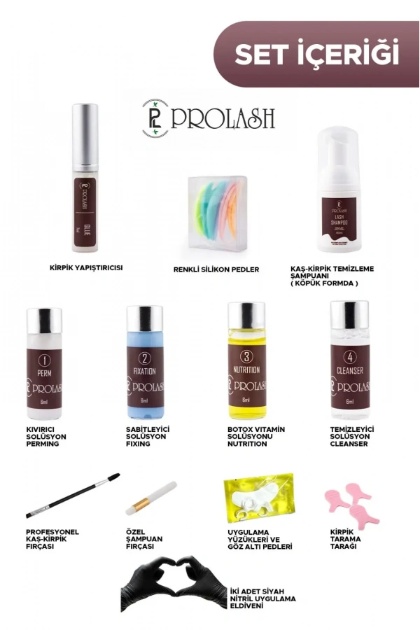 Prolash Lash Lift & Brow Lamination Set – Profesyonel Kirpik Lifting & Kaş Laminasyon Kiti