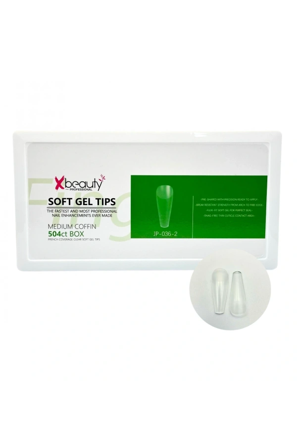 XBeauty Professional Jel Tips Kapsül Tırnak Mat Coffin JP-036-2 504 Adet