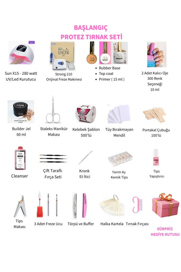Başlangıç Protez Tırnak Seti