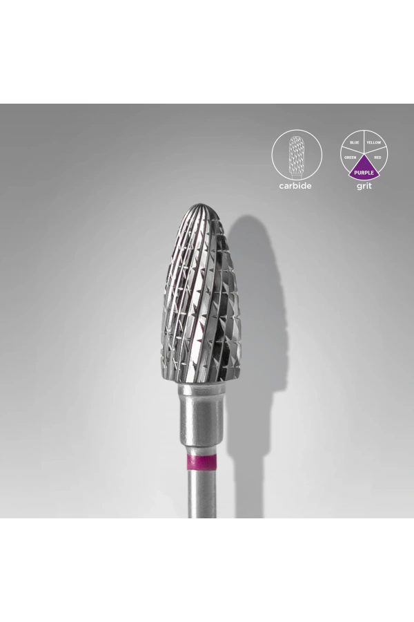 Staleks Sert Alaşım Mısır Freze, Mor, Çap 6 mm / Çalışma Kısmı 14 mm