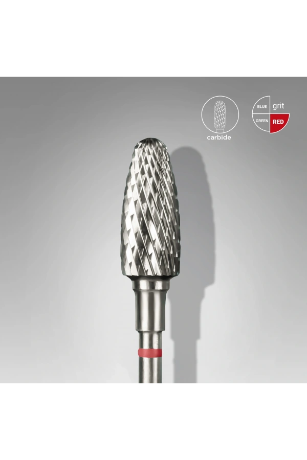 Staleks Sert Alaşım Mısır Freze, Kırmızı, Çap 6 mm / Çalışma Kısmı 14 mm