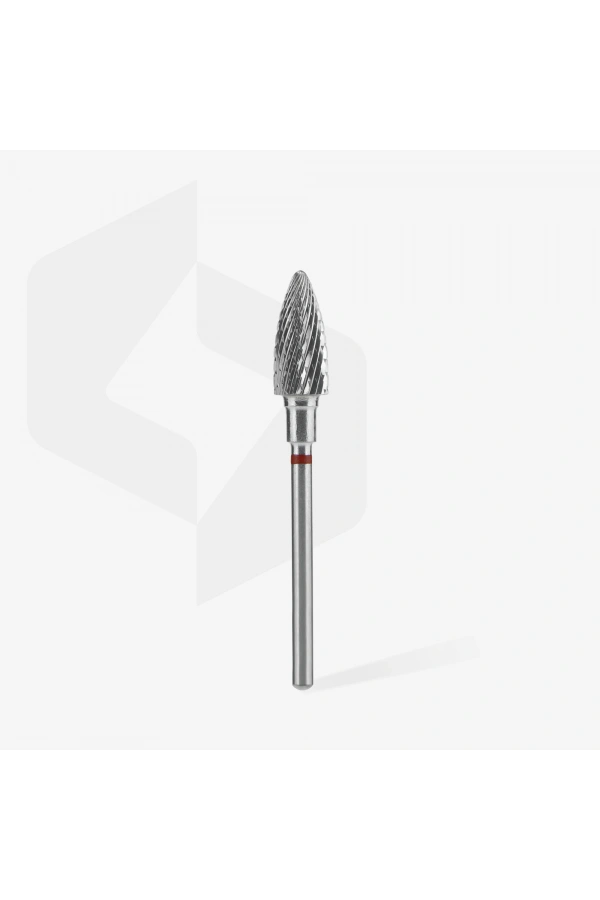 Staleks EXPERT sert alaşım kozalak freze,kırmızı, çap 6 mm / çalışma kısmı 14 mm