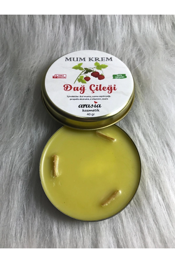 Dağ Çileği Kokulu Mum Krem (Masaj Mumu) – 40 gr