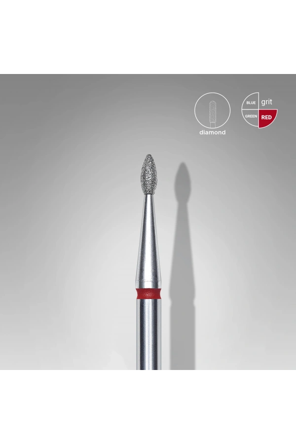 Staleks Elmas Küre Freze, Kırmızı, Çap 1,6 mm, Çalışma Kısmı 4 mm