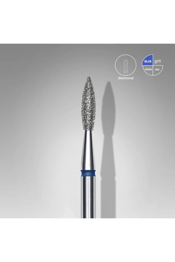 Staleks Elmas Sivri Alev Freze, Mavi, Çap 2,1 mm, Çalışma Kısmı 8 mm