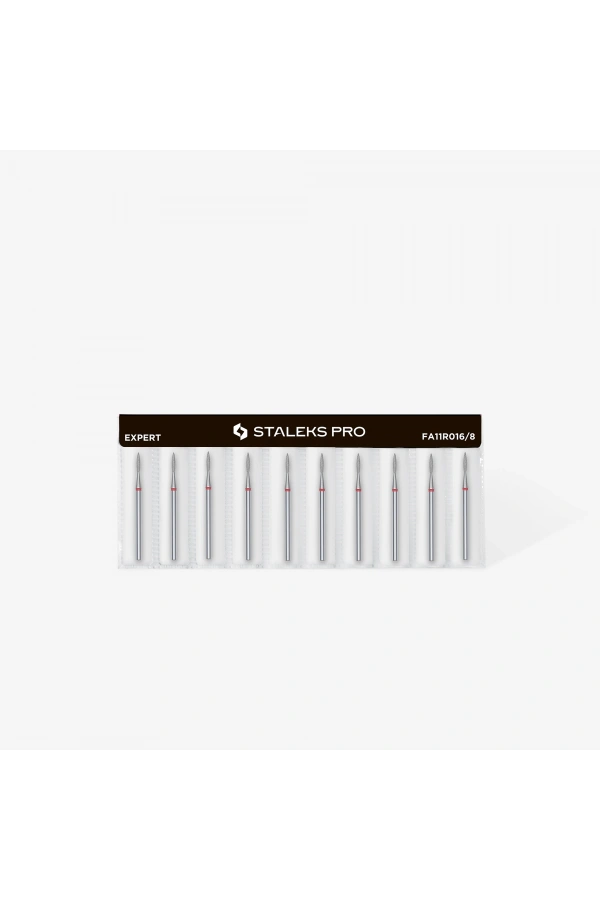 Staleks Elmas Sivri Alev Freze, Kırmızı, Çap 1,6 mm, Çalışma Kısmı 8 mm