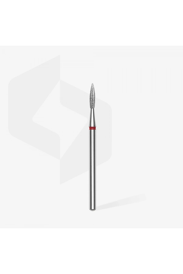 Staleks Elmas Sivri Alev Freze EXPERT, Kırmızı, Çap 2,3 mm, Çalışma Kısmı 8 mm