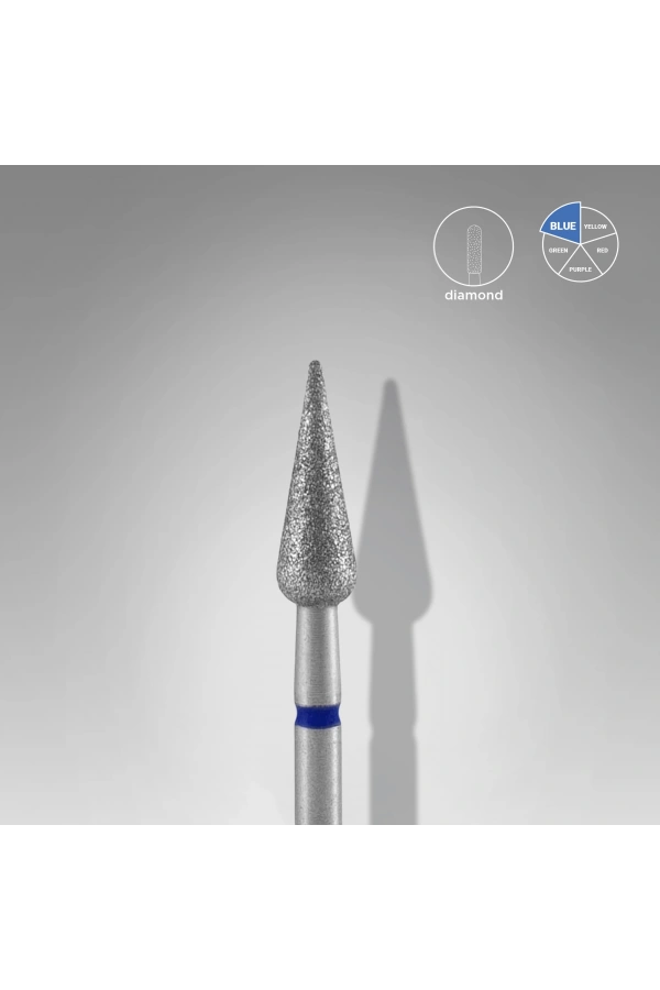 Staleks Elmas Armut sivri Freze EXPERT, Mavi, Çap 5 mm, Çalışma Kısmı 12 mm