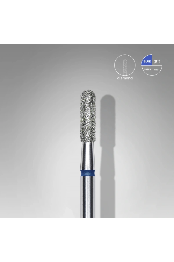 Staleks Elmas Yuvarlanmış Silindir Freze, Mavi, Çap 2,3 mm, Çalışma Kısmı 8 mm