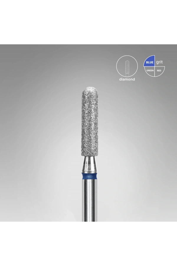 Staleks EXPERT Elmas Yuvarlanmış Silindir Freze Mavi Çap 2,5 mm / Çalışma Kısmı 10 mm