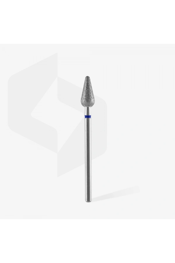 Staleks Elmas Yuvarlanmış Armut Freze, Mavi, Çap 5 mm, Çalışma Kısmı 12 mm