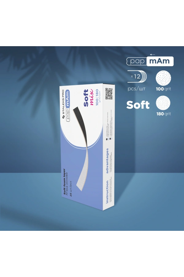 Staleks EXPERT Yedek PapmAm Mix Çift Taraflı Törpüler, 100/180 Grit (25 Adet)